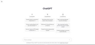 Website screenshot for ChatGPT