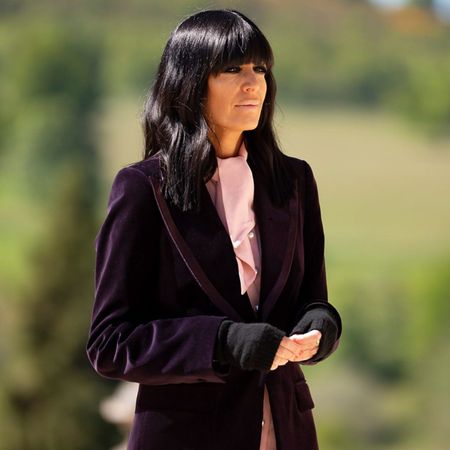 Claudia winkleman wearing red blazer