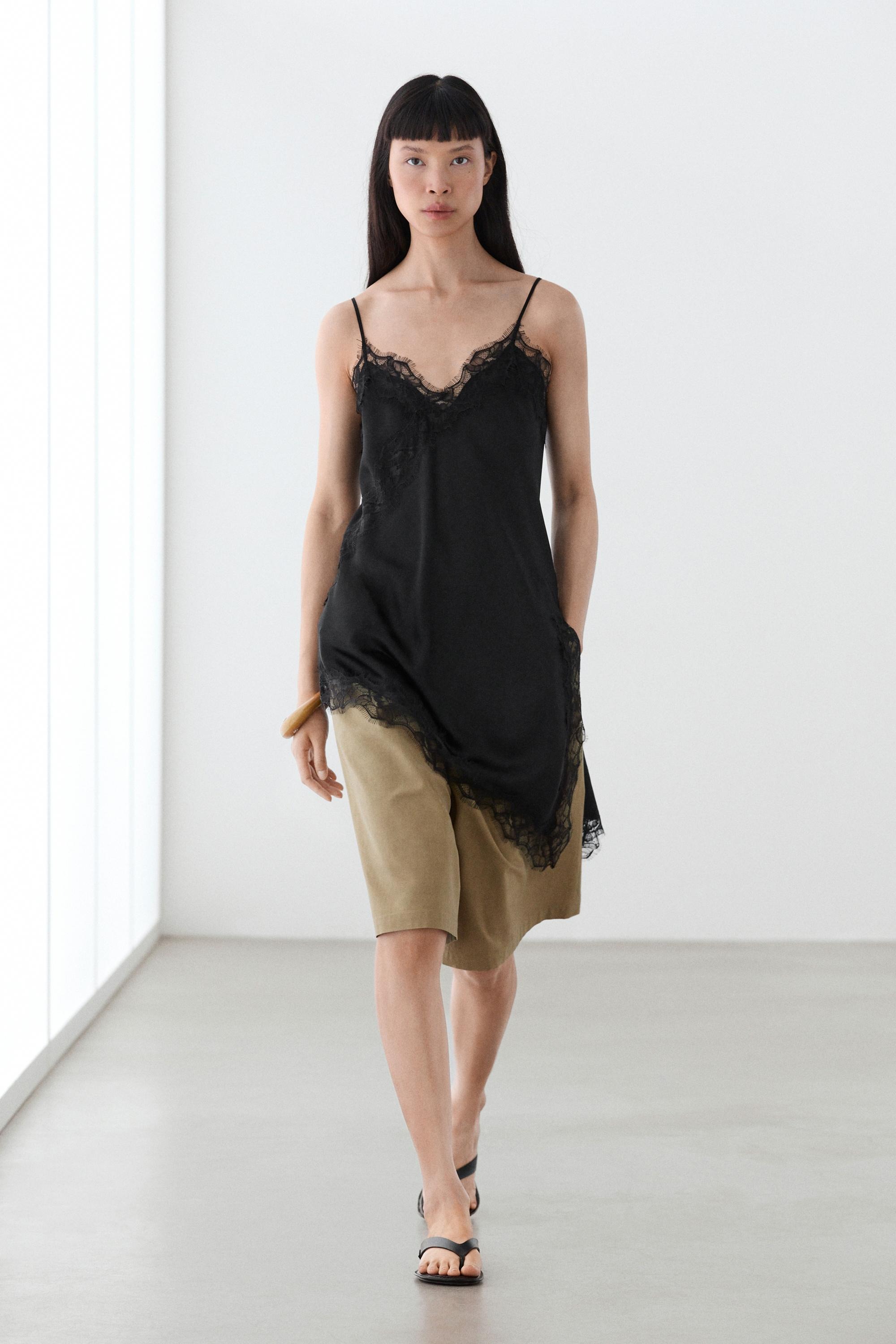 Massimo Dutti, Asymmetric Thin Strap Camisole Top