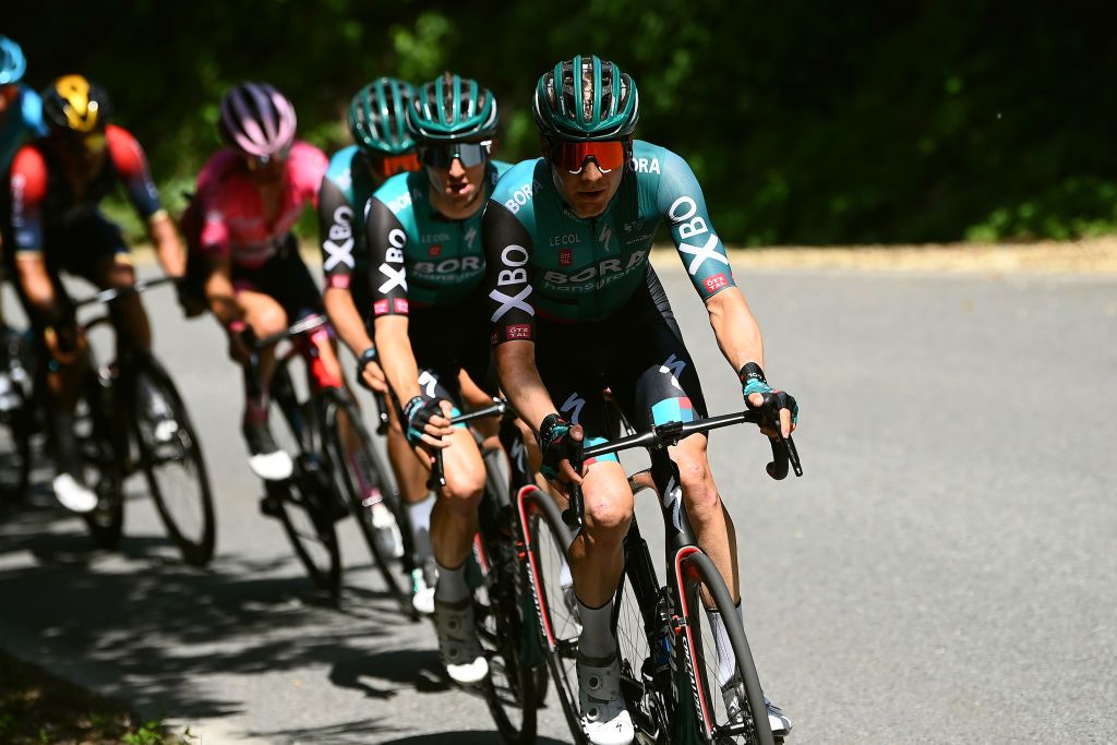 TURIN ITALY MAY 21 Wilco Kelderman of Netherlands and Team Bora Hansgrohe competes during the 105th Giro dItalia 2022 Stage 14 a 147km stage from Santena to Torino Giro WorldTour on May 21 2022 in Turin Italy Photo by Tim de WaeleGetty Images