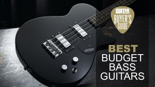 Gretsch G2220 Electromatic Jet Bass guitar on a black background