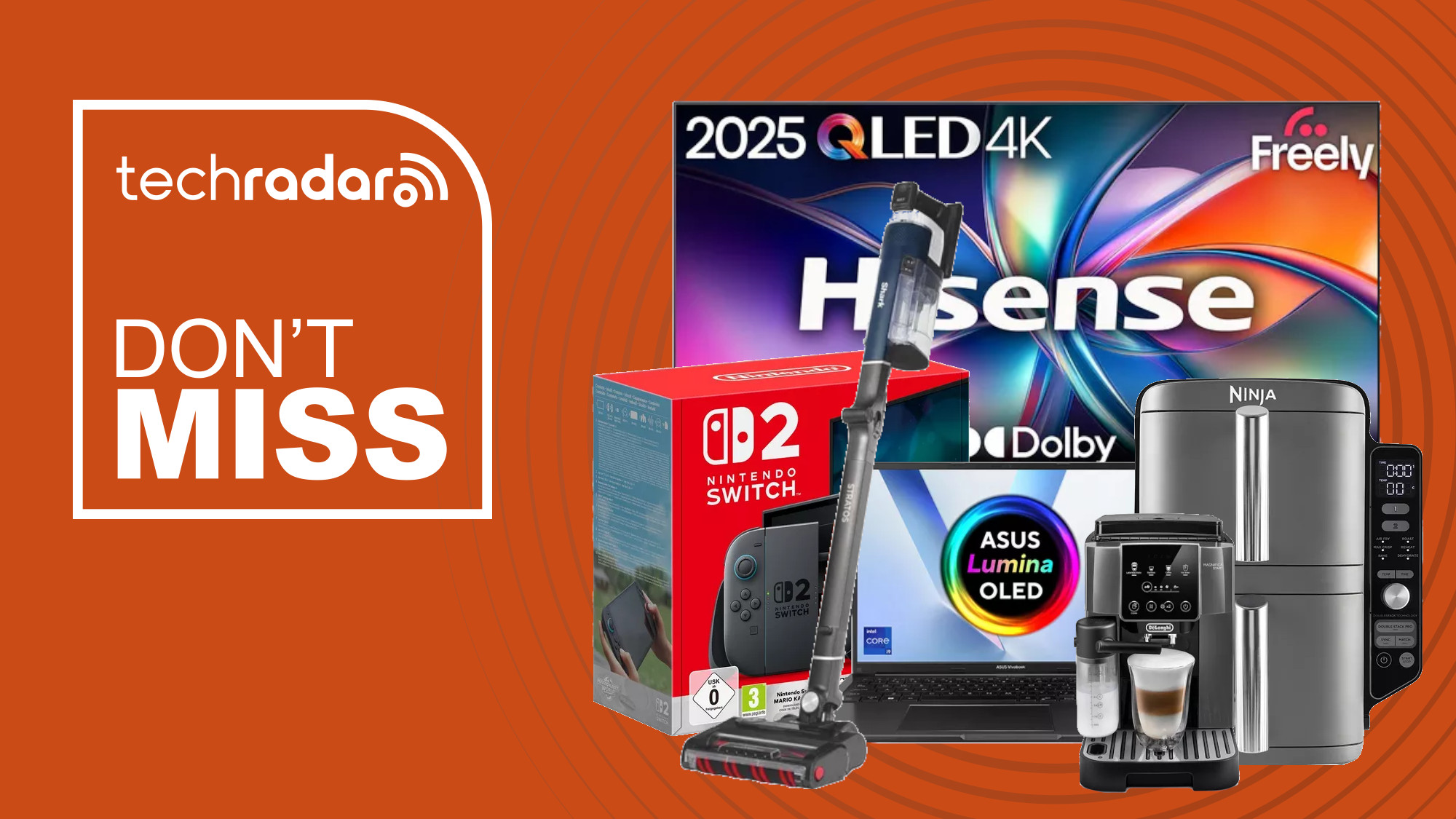 Collage of tech deals from the Currys New Year sale