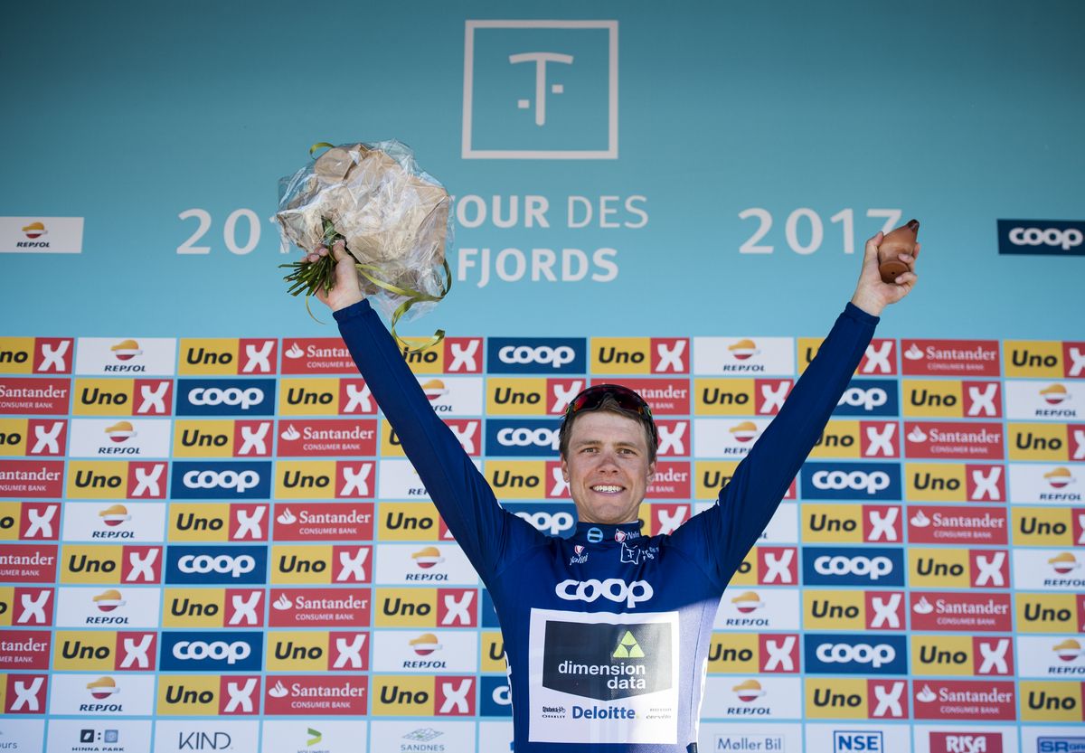 Edvald Boasson Hagen (Dimension Data) in the points jersey