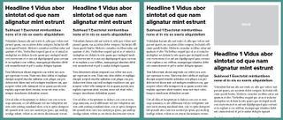 Example editorial layouts