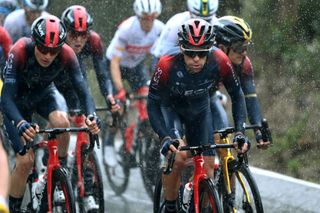 SANT FELIU DE GUIXOLS SPAIN MARCH 21 Richie Porte of Australia and Team INEOS Grenadiers competes in heavy rain during the 101st Volta Ciclista a Catalunya 2022 Stage 1a 171km stage from Sant Feliu de Guxols to Sant Feliu de Guxols VoltaCatalunya101 WorldTour on March 21 2022 in Sant Feliu de Guixols Spain Photo by David RamosGetty Images
