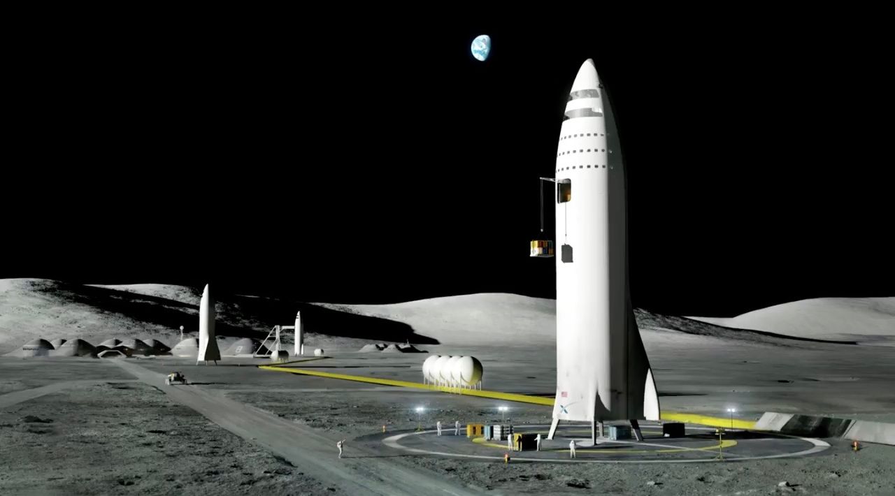 The BFR architecture isn&rsquo;t Mars-specific; the system could help establish a base on the moon, Musk said.