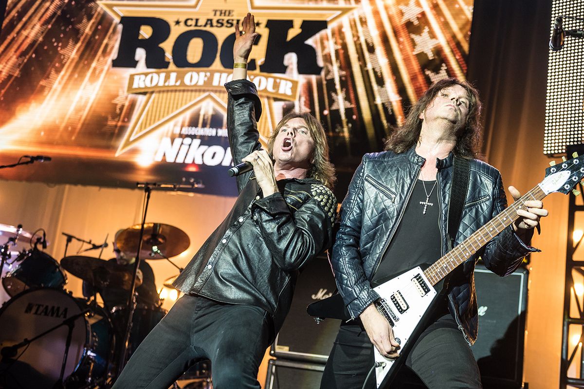 Europe tearing it up onstage