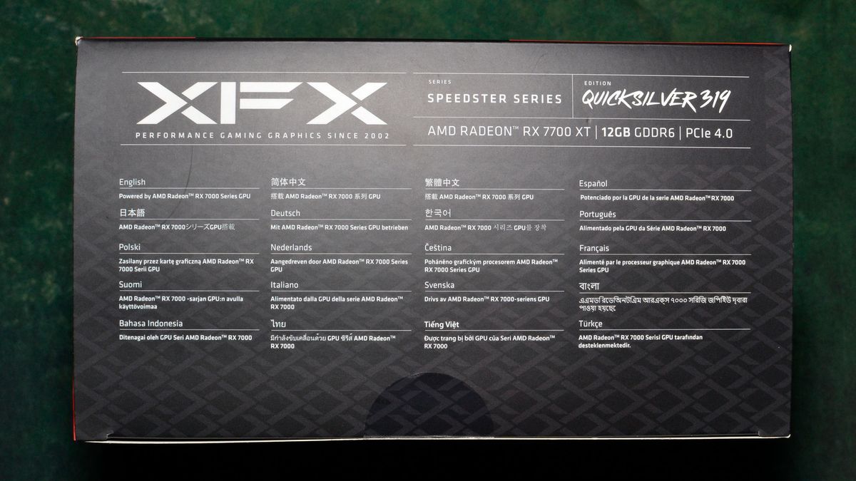 XFX AMD Radeon RX 7700 XT card photos