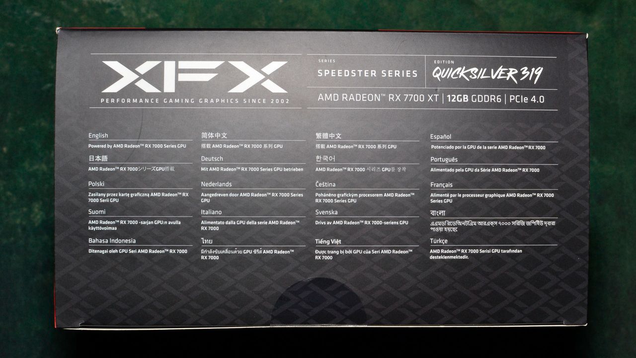 XFX AMD Radeon RX 7700 XT card photos
