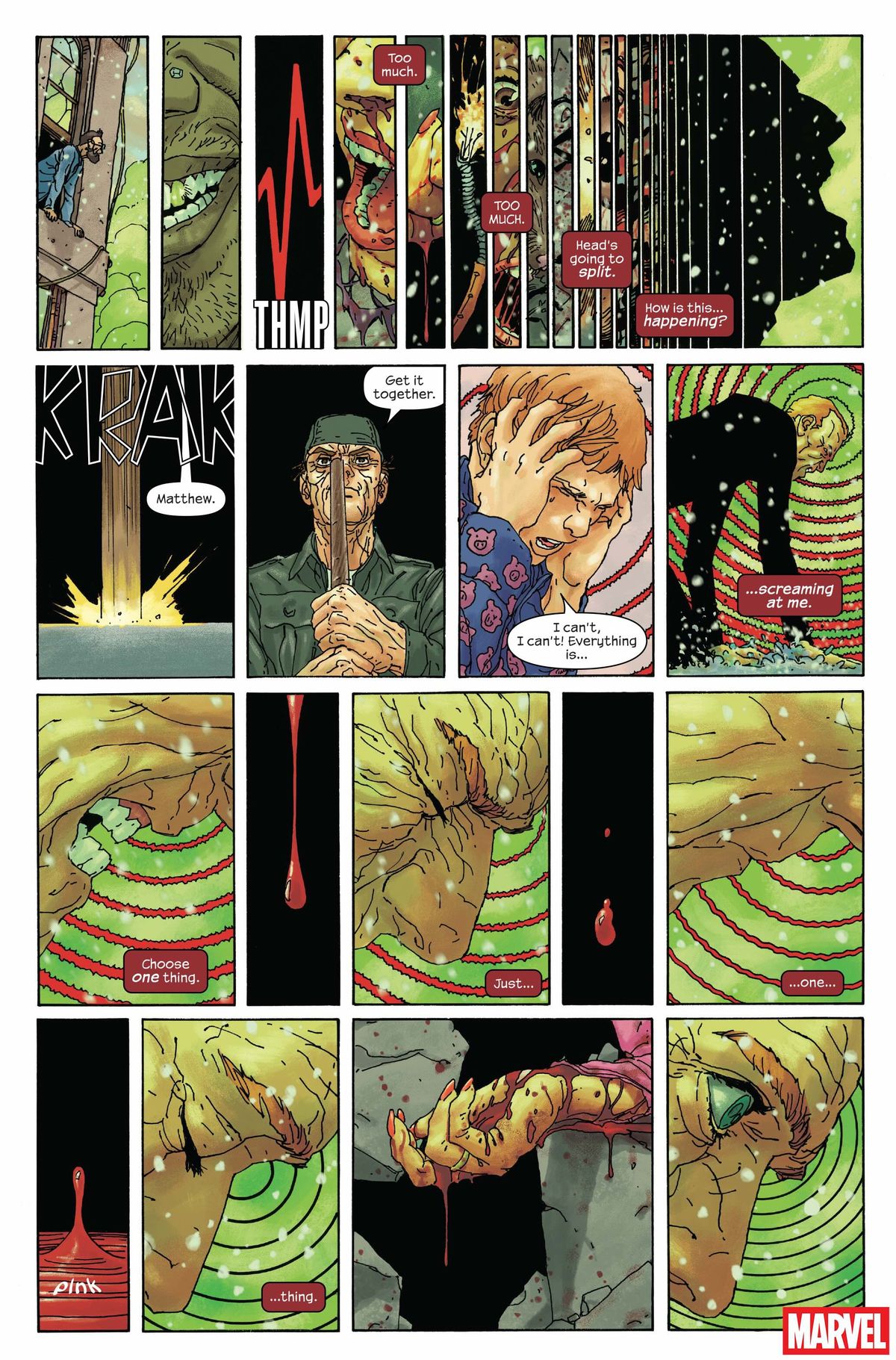 Interior pages from Daredevil: Cold Day in Hell #1.