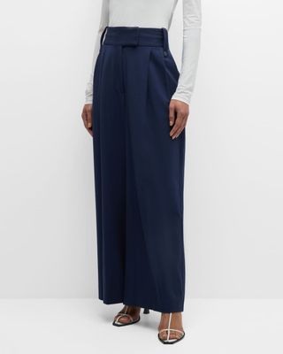 Ruth Wide-Leg Pleated Pants