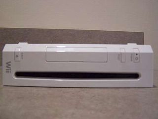 The Wii set up horizontally
