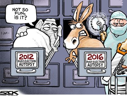 Political cartoon U.S. post-election autopsy Democrats