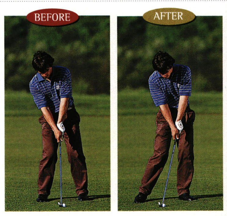Gianfranco Zola in a before and after image, showcasing a poor weight pressure at impact vs a good one