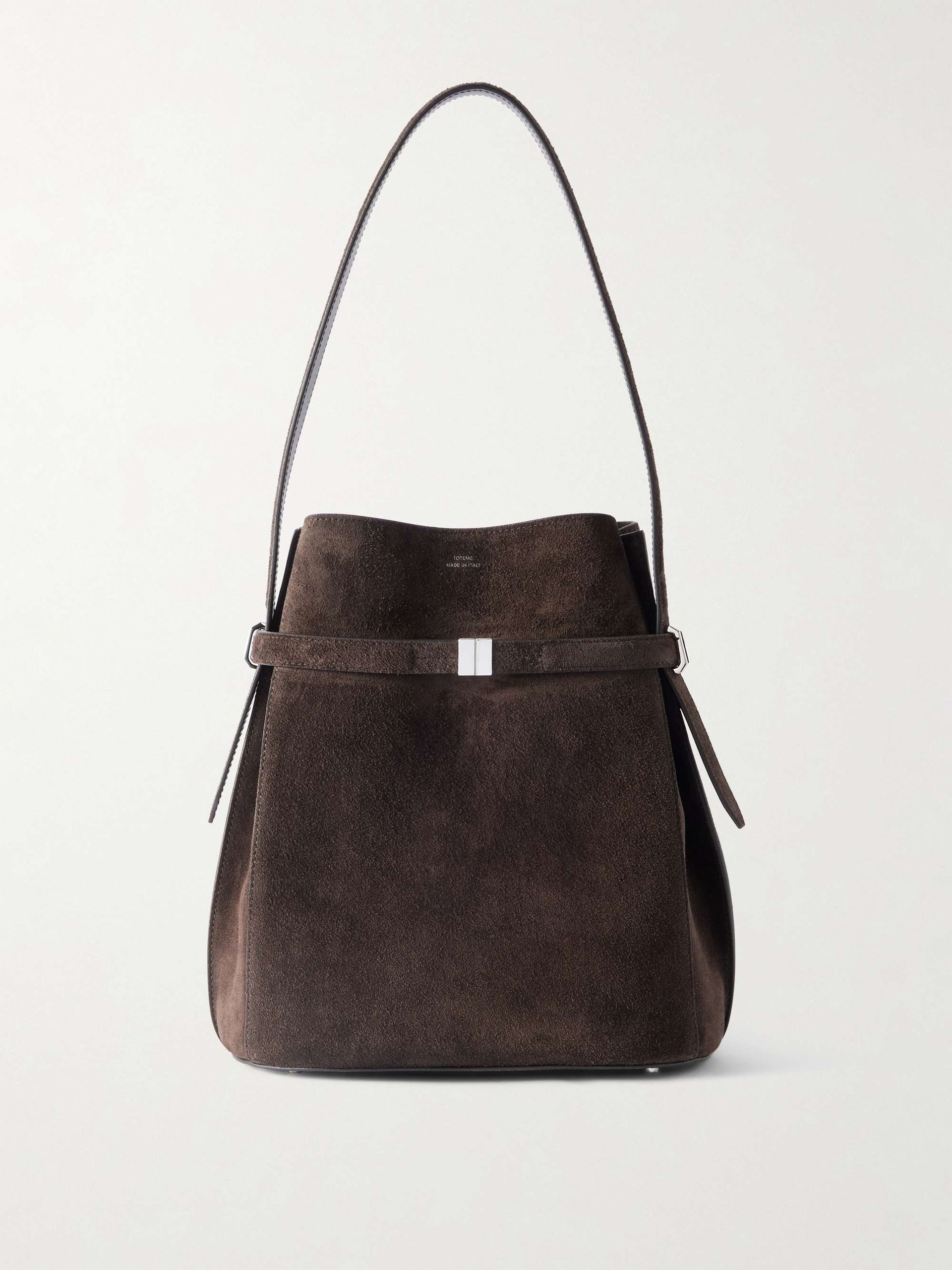 Belted Suede Tote