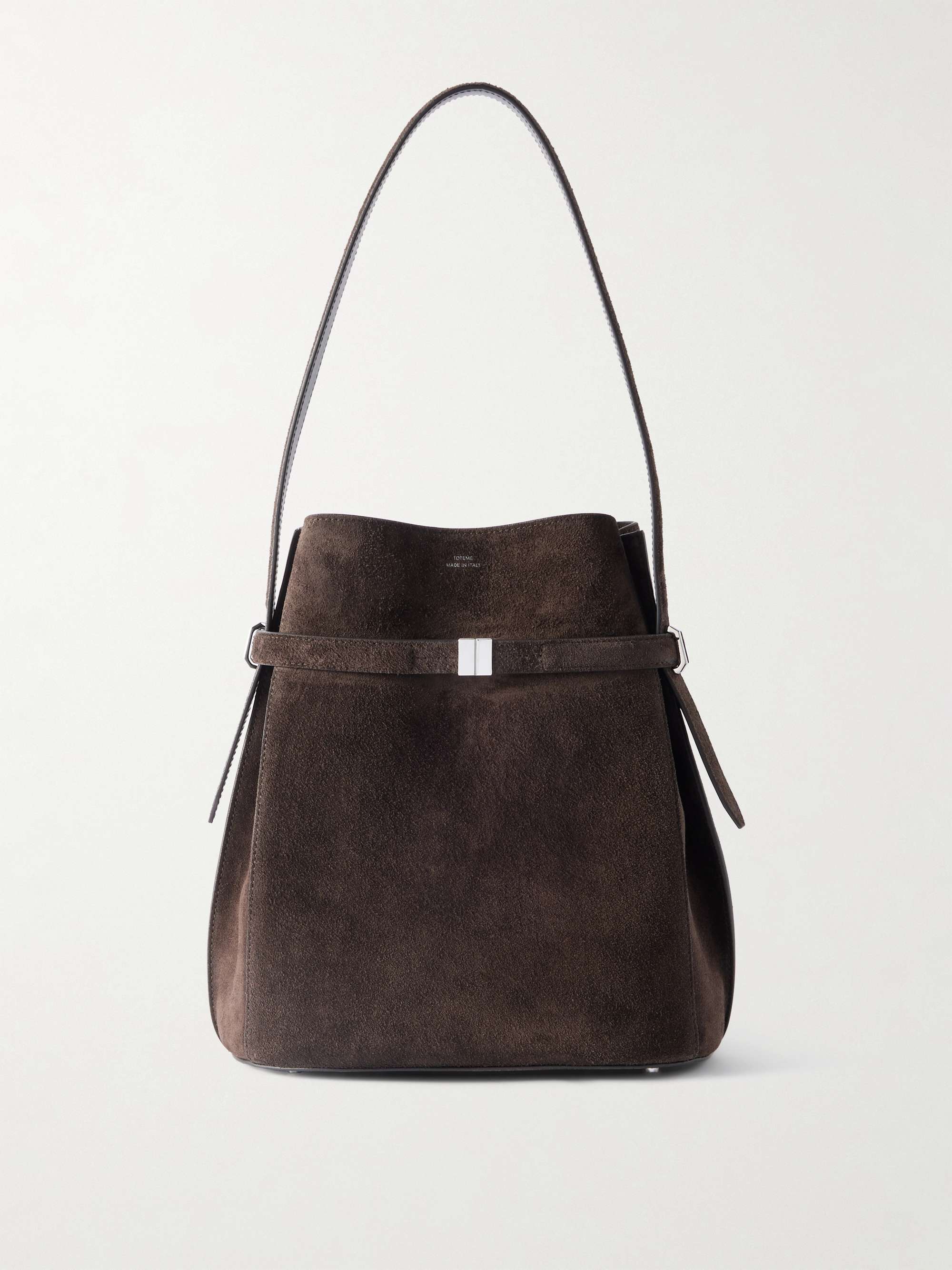 Belted Suede Tote