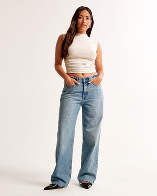 Curve Love Mid Rise Slouchy Jean