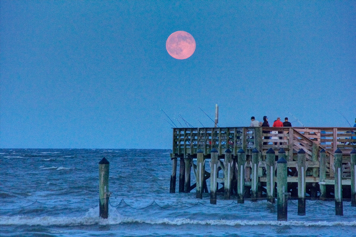 Supermoon of July 2014 Over Chesapeake Bay