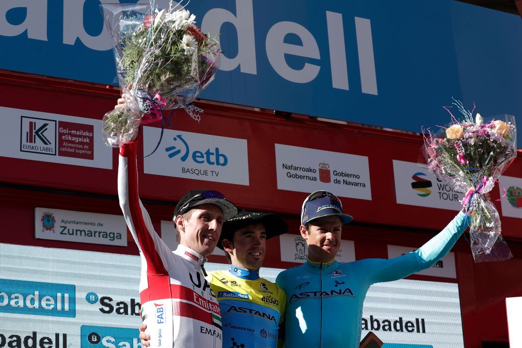 The final podium: Ion Izagirre, Dan Martin and Jakob Fuglsang