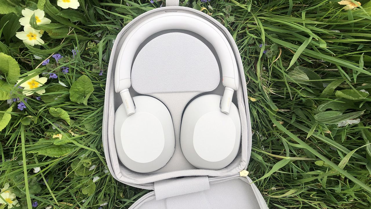 Sony WH-1000XM5 sat on grass