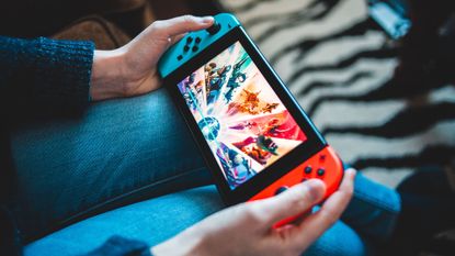 Nintendo Switch being used