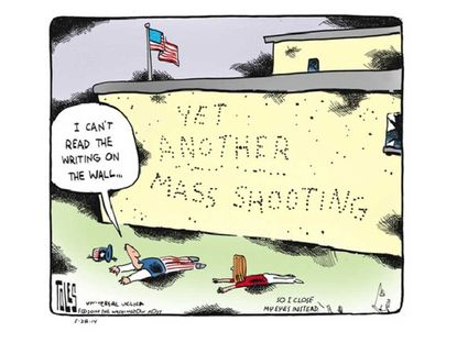 Editorial cartoon mass shooting