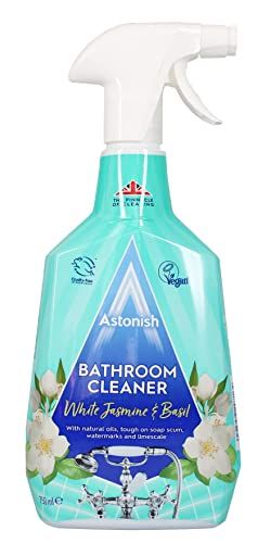 Astonish White Jasmine & Basil Bathroom Cleaner Spray, 750ml, Cruelty-Free, Vegan