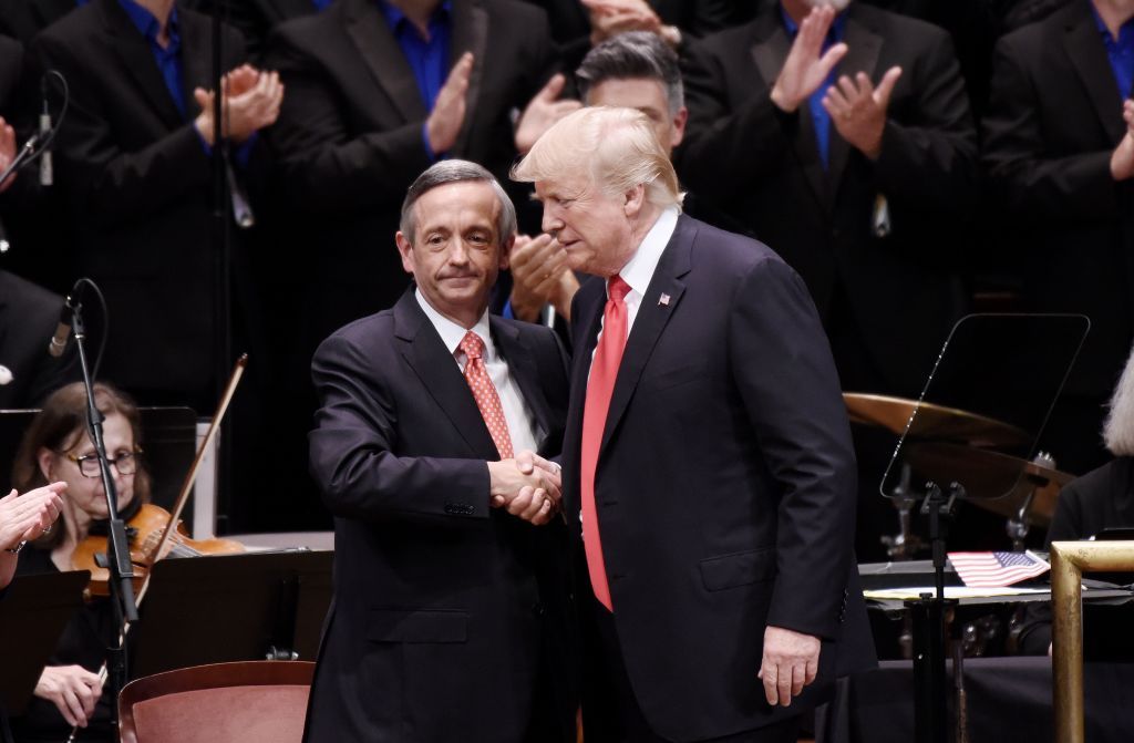 President Trump and pastor Robert Jeffress