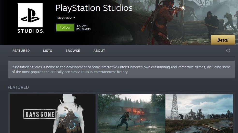 PlayStation Steam page suggests more PS4 games could come to PC soon |