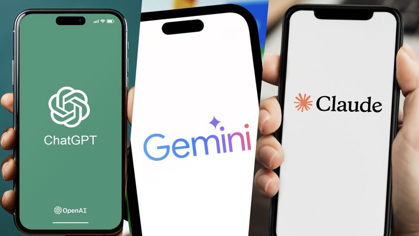 ChatGPT, Gemini and Claude logos on phones 