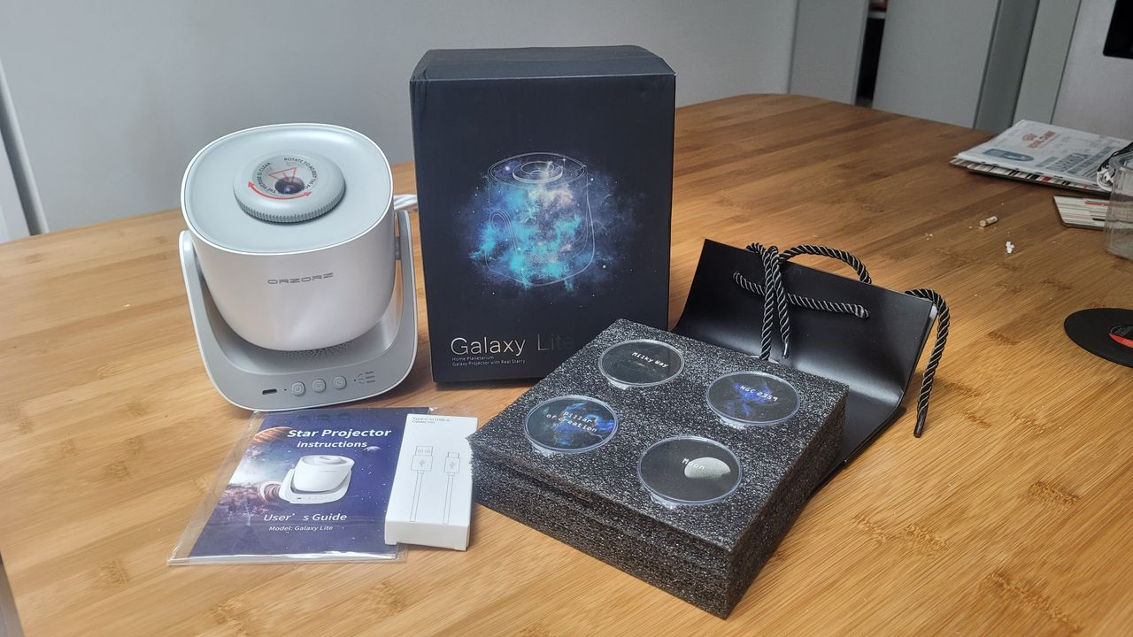 Unboxing details of the Orzorz Galaxy Star Projector