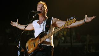 Sting and The Police perform the first of three Southern California shows at the Staples Center on Wednesday, June 20, 2007. The other shows will be at the Honda Center on June 21 and Dodger Stadium on June 23. Their last concert was 21–years–ago at Giants Stadium in East Rutherford, New Jersey.