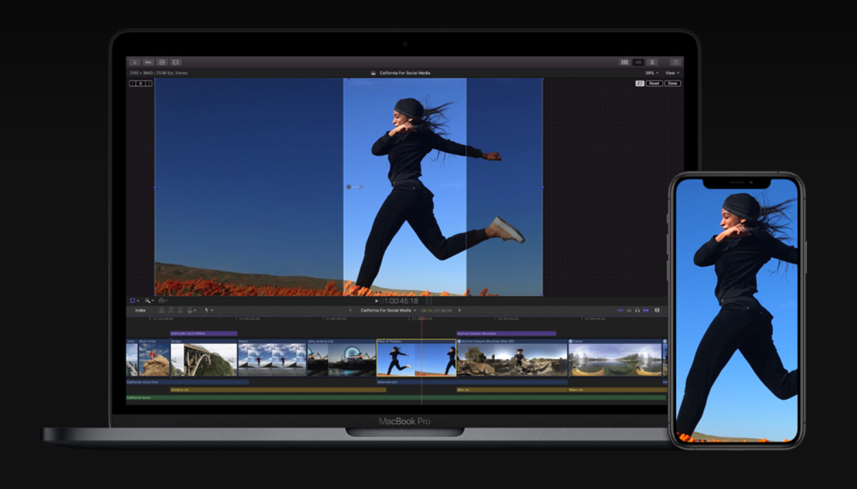 final cut pro on a macbook and iphone