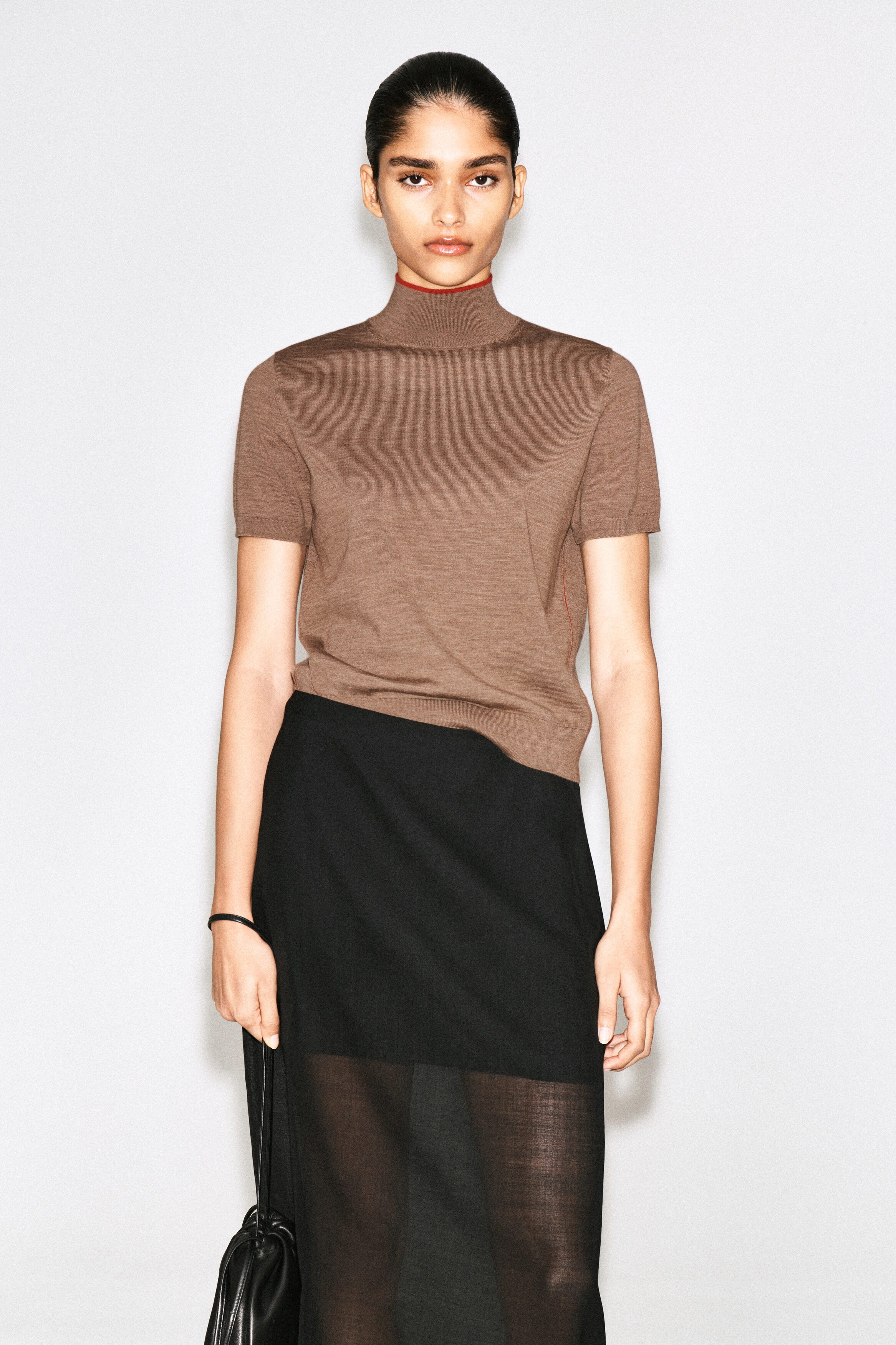 Merino Wool High-Neck Top