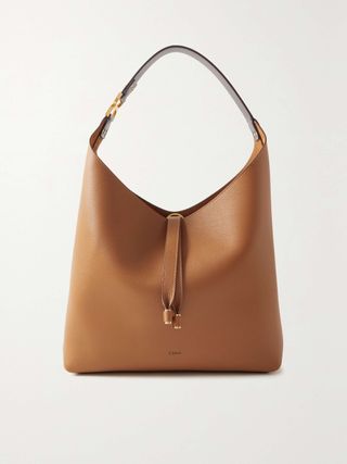 + Net Sustain Marcie Two-Tone Textured-Leather Shoulder Bag