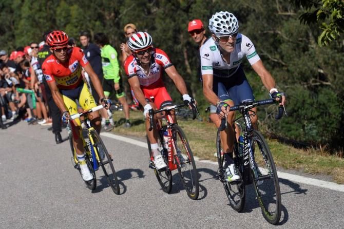 Alejandro Valverde (Movistar),Joaquim Rodr&iacute;guez (Katusha) and Alberto Contador (Tinkoff-Saxo) all riding together once again