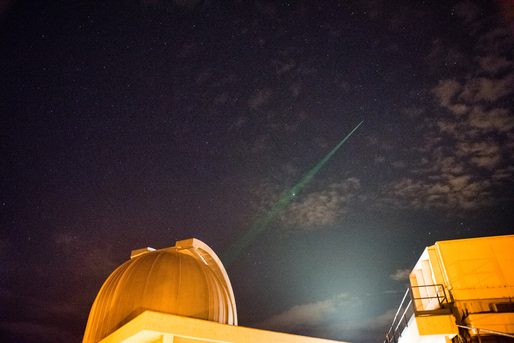 Vallone's team used the Italian Space Agency's Matera Laser Ranging Observatory in Matera, Italy to send their light beam skyward.