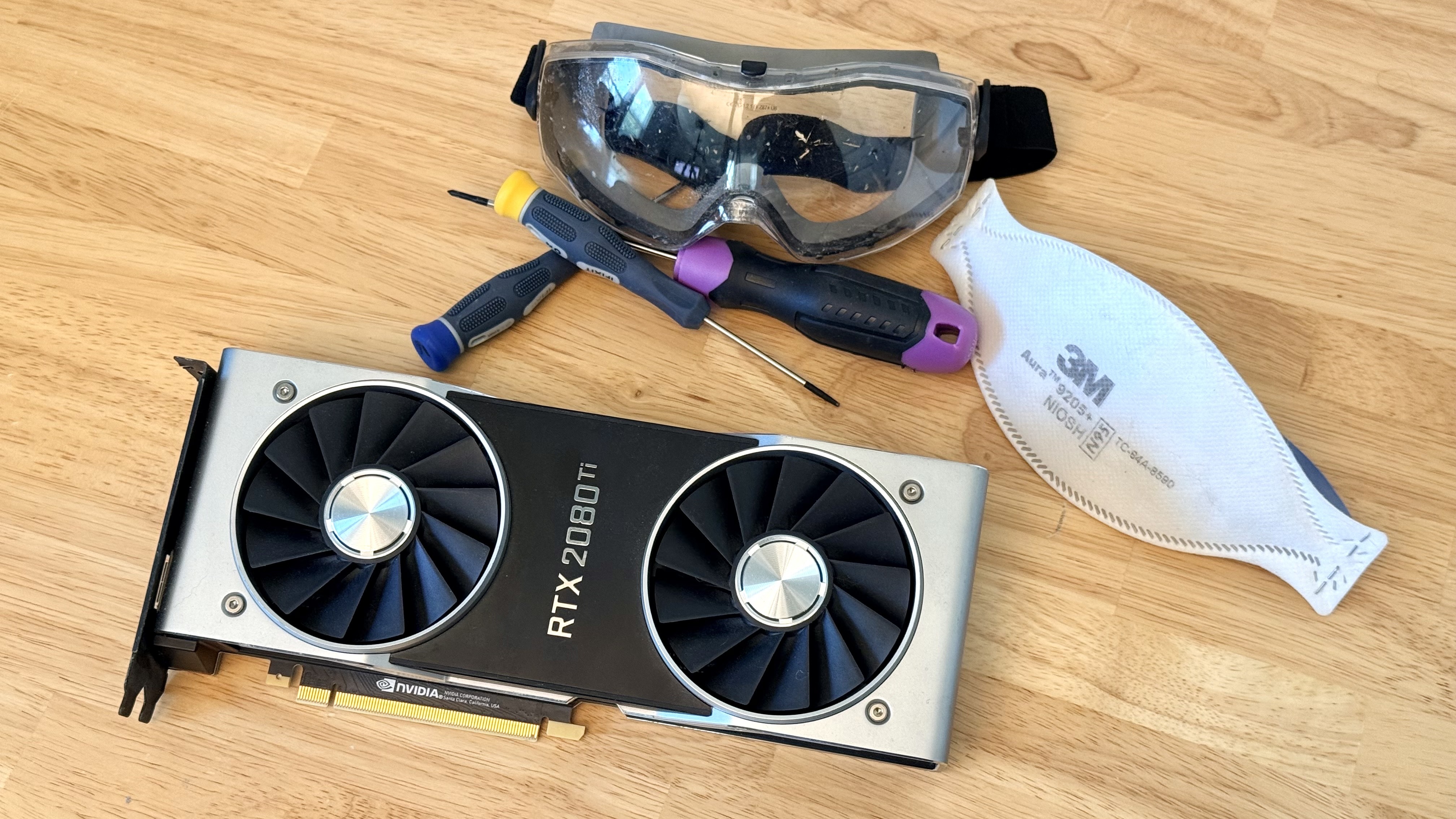 RTX 2080 Ti with repair tools