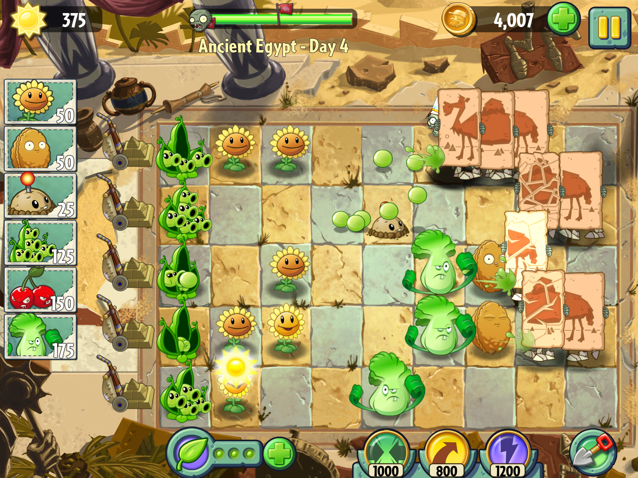 Gameplay video of Plants vs. Zombies 2