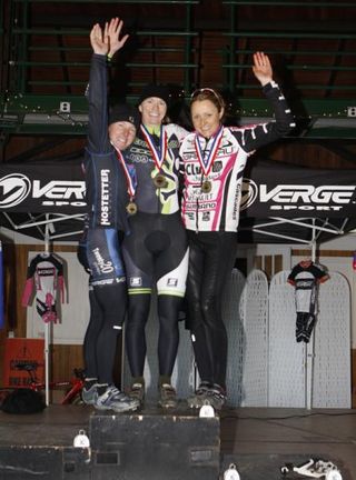Elite women's podium (L to R): Van Gilder, Annis, Elliott.
