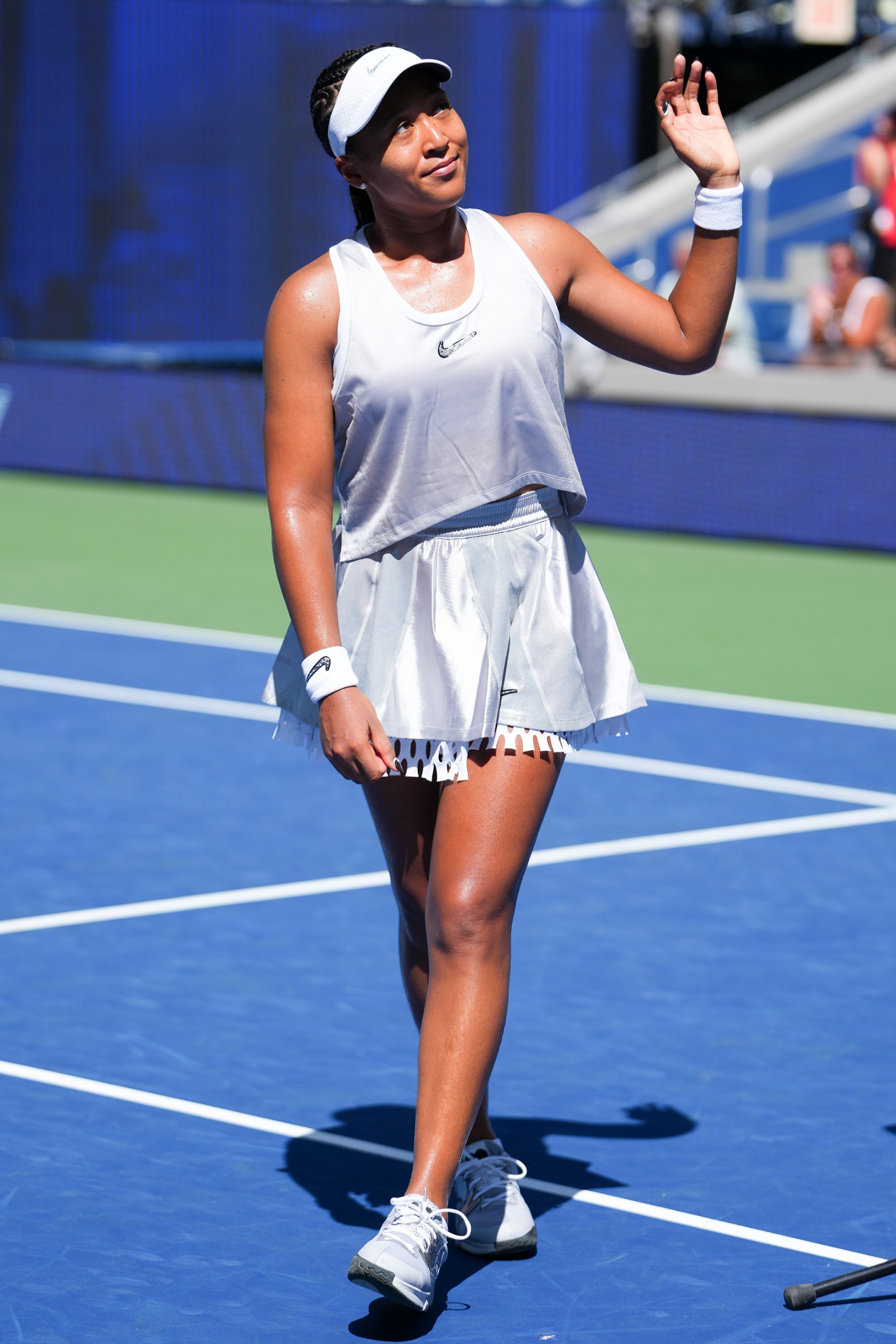 Naomi Osaka wore a Thom Browne outfit over her Nike tennis kit at the 2026 US Open