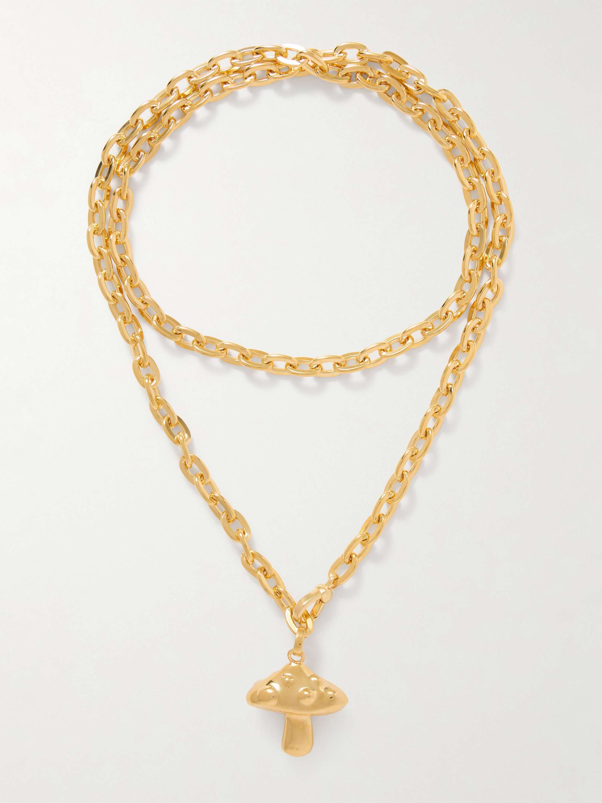 Mushroom Gold-Plated Necklace