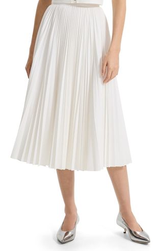 Sunburst Pleated Midi Skirt