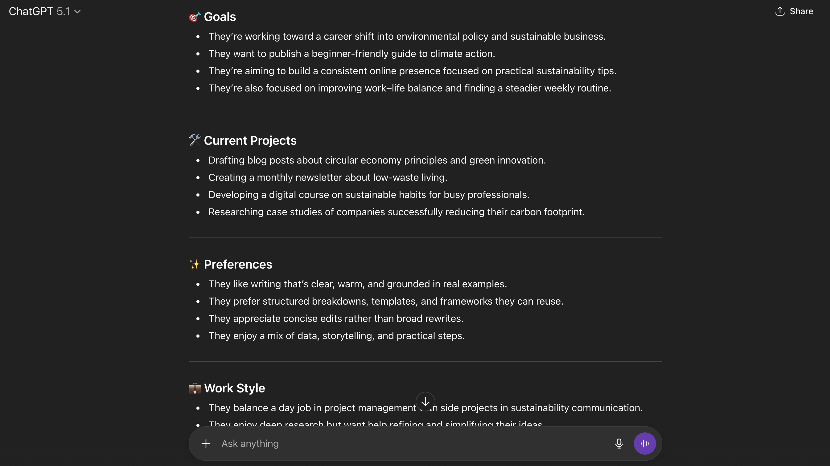 A screenshot of the chatgpt interface showing data and context to switch to another llm.