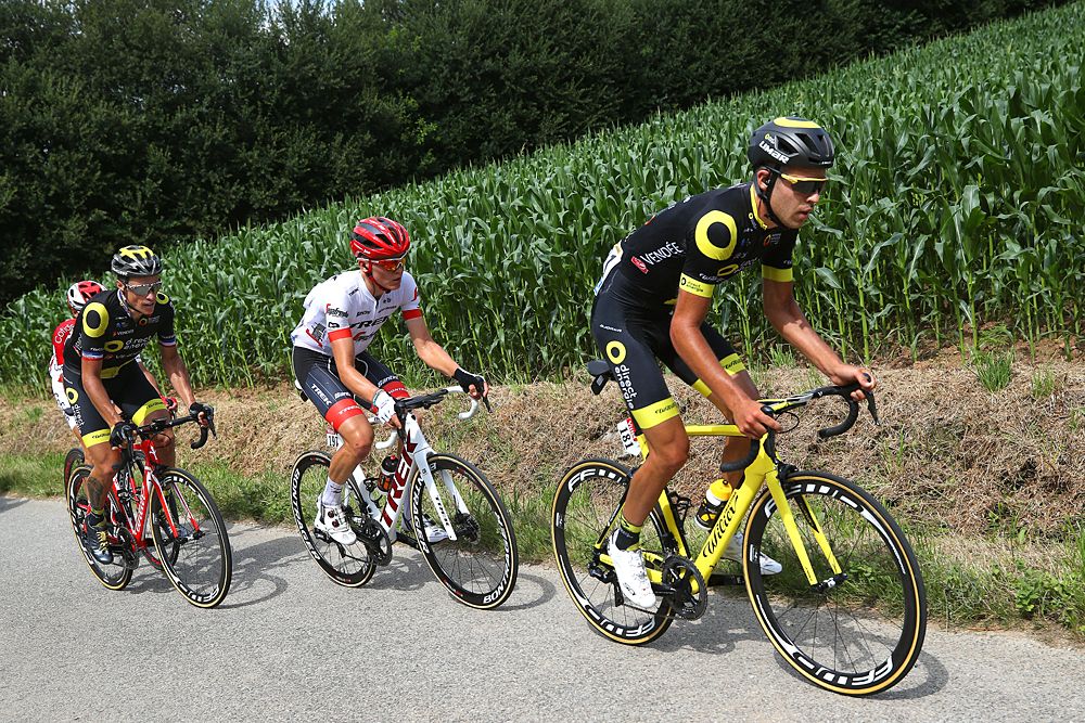Breakaway on stage 5 with Toms Skuijns (Trek-Segafredo) and Lilian Calmejane (Direct Energie)
