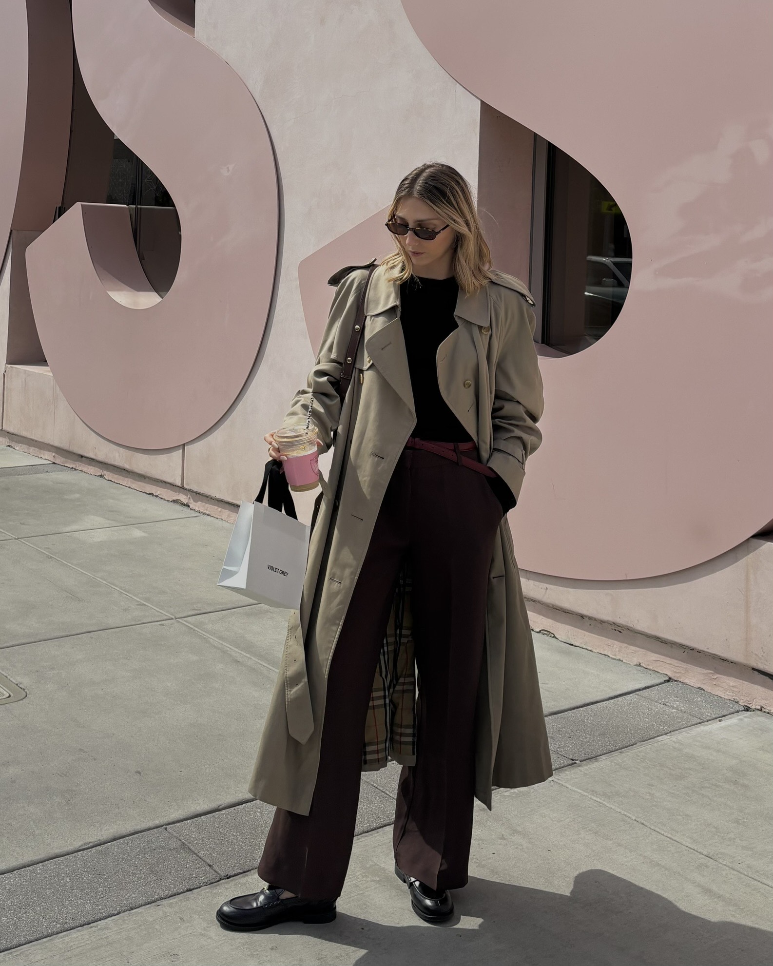 Fashion person Lou northcote wears a Gen Z workwear capsule wardrobe outfit