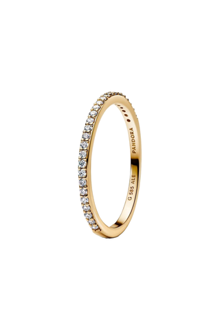 Pandora Era Lab-Grown Diamond Half Eternity Pavé Band Ring 0.11 Carat Tw 14k Gold