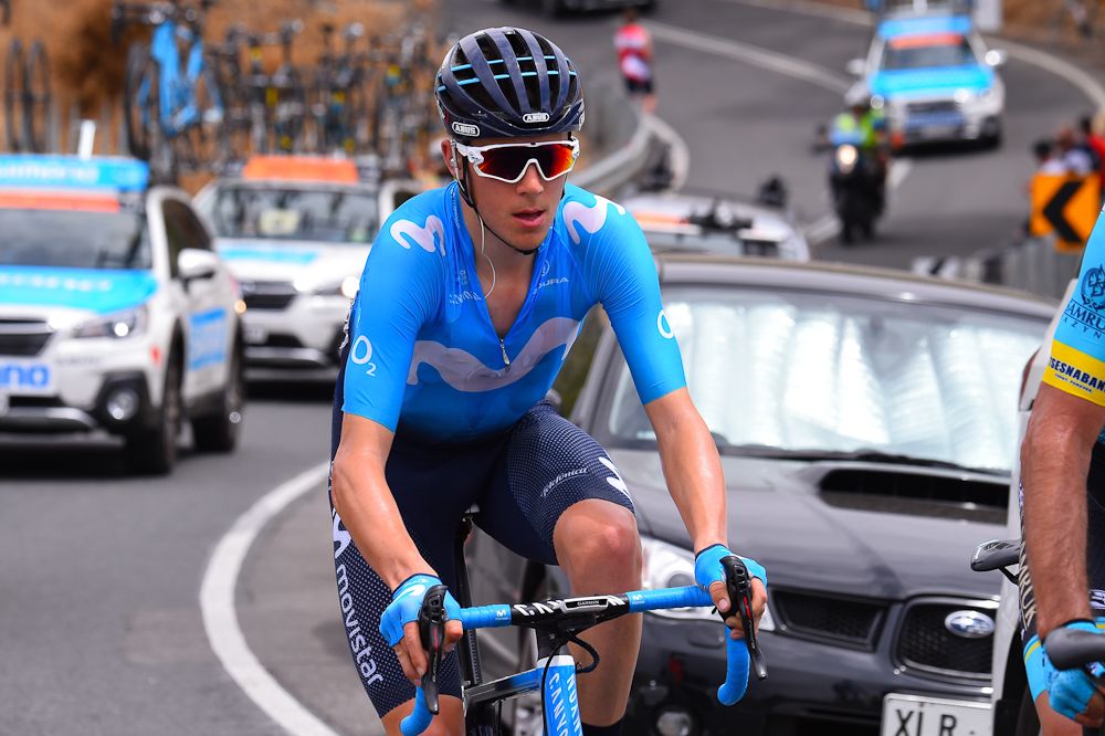 Jaime Castrillo spent the day in the breakaway during stage 2 at the Tour Down Under