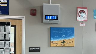 Torrance USD Standardizes Its Mass Communications on AtlasIED’s IPX Family, shown in a classroom and outside the school. 