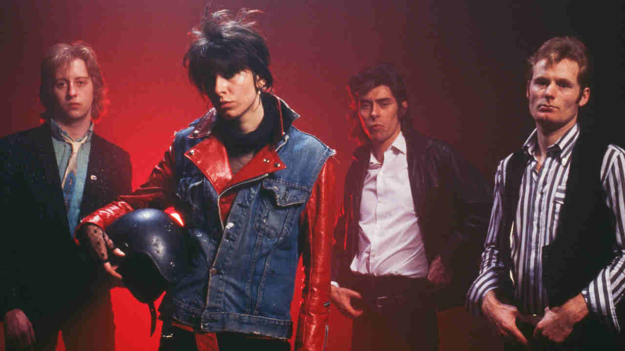 The Pretenders posing for a photograph in 1979